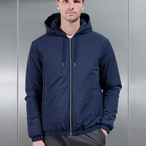 Shell Padded Windbreaker in Navy
