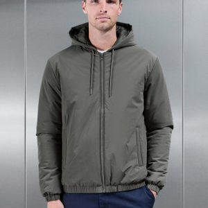 Shell Padded Windbreaker in Olive