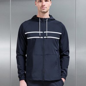 Shell Stripe Windbreaker in Navy