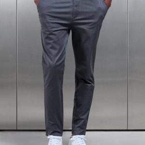 Slim Fit Tailored Chino Trouser in Grey