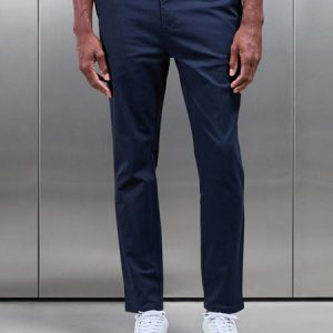 Slim Fit Tailored Chino Trouser in Navy