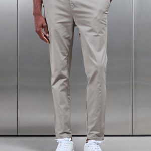 Slim Fit Tailored Chino Trouser in Stone