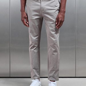 Slim Fit Tailored Chino Trouser in Taupe