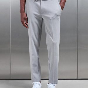 Smart Tailored Drawstring Stretch Trouser in Stone