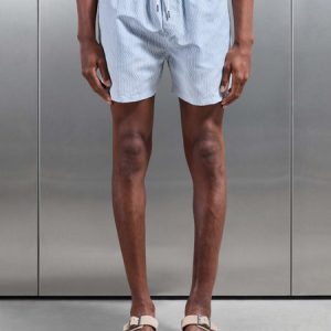 Solis Printed Swim Short in Light Blue