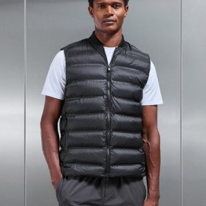 Technical Bomber Gilet in Black