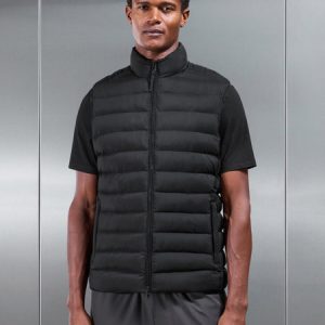 Technical Puffer Gilet in Black