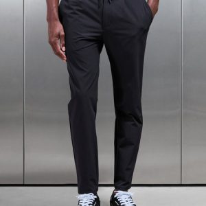 Technical Stretch Chino Trouser in Black