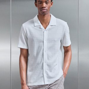To The Beach Revere Collar Shirt in White
