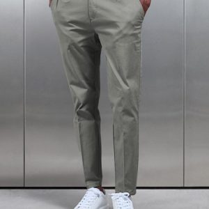 Tailored Side Adjuster Chino Trouser in Olive