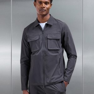 Utility Cargo Overshirt in Grey